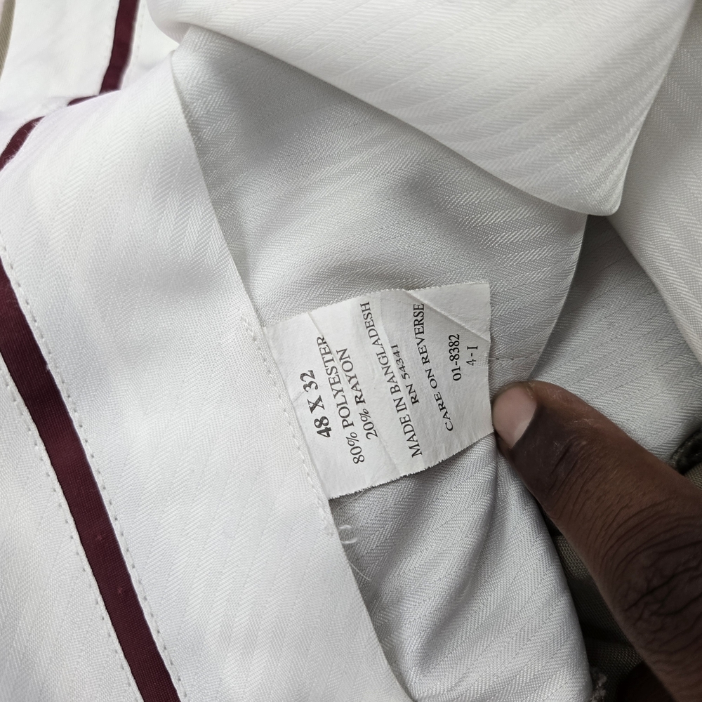 Louis Raphael White Shirt with Red Accent
